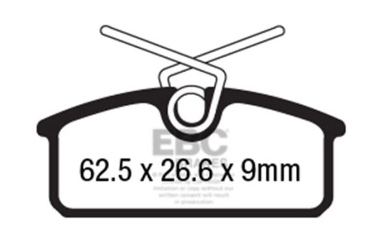 Bromsbeläggssats, skivbroms DPX2183 EBC