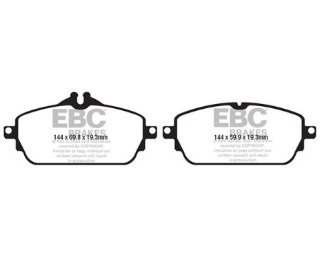 Bromsbeläggssats, skivbroms DPX2208 EBC