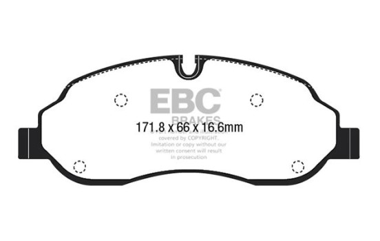 Bromsbeläggssats, skivbroms DPX2221 EBC