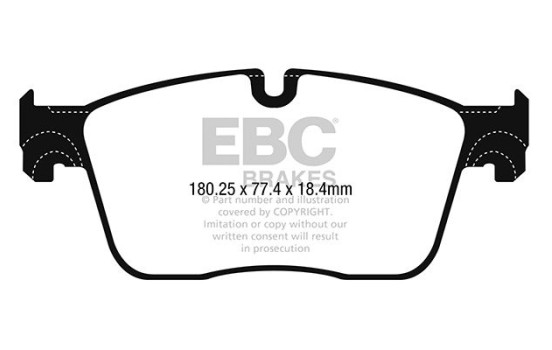 Bromsbeläggssats, skivbroms DPX2253 EBC