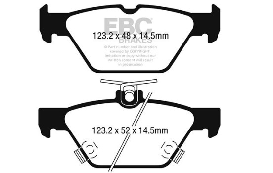 Bromsbeläggssats, skivbroms DPX2257 EBC