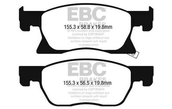 Bromsbeläggssats, skivbroms DPX2266 EBC