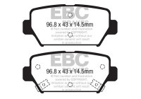 Bromsbeläggssats, skivbroms DPX2369 EBC