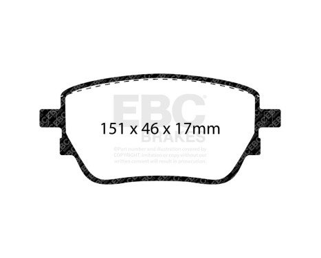 Bromsbeläggssats, skivbroms DPX2389 EBC, bild 3