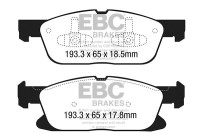 Bromsbeläggssats, skivbroms DPX3046 EBC