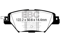 Bromsbeläggssats, skivbroms DPX3083 EBC