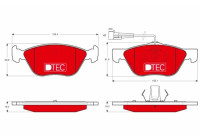 Bromsbeläggssats, skivbroms DTEC COTEC GDB1212DTE TRW