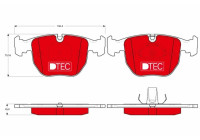 Bromsbeläggssats, skivbroms DTEC COTEC GDB1261DTE TRW