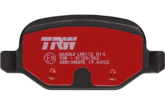 Bromsbeläggssats, skivbroms DTEC COTEC GDB1396DTE TRW, bild 3