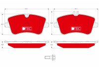 Bromsbeläggssats, skivbroms DTEC COTEC GDB1413DTE TRW