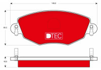 Bromsbeläggssats, skivbroms DTEC COTEC GDB1434DTE TRW