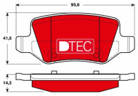 Bromsbeläggssats, skivbroms DTEC COTEC GDB1481DTE TRW