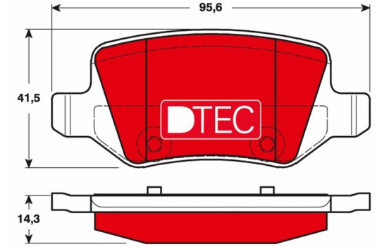 Bromsbeläggssats, skivbroms DTEC COTEC GDB1481DTE TRW