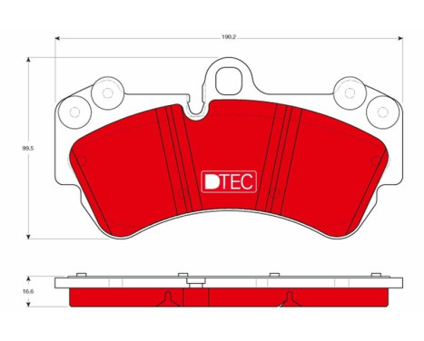 Bromsbeläggssats, skivbroms DTEC COTEC GDB1547DTE TRW