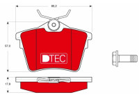 Bromsbeläggssats, skivbroms DTEC COTEC GDB1596DTE TRW