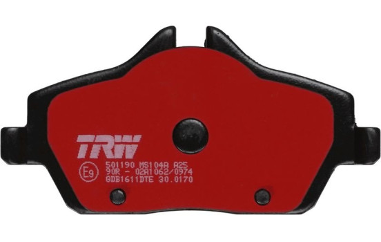 Bromsbeläggssats, skivbroms DTEC COTEC GDB1611DTE TRW, bild 3