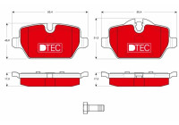 Bromsbeläggssats, skivbroms DTEC COTEC GDB1612DTE TRW