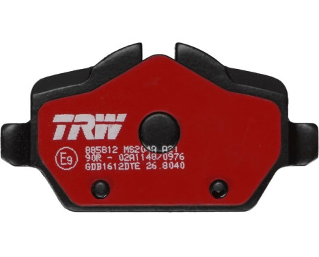 Bromsbeläggssats, skivbroms DTEC COTEC GDB1612DTE TRW, bild 3