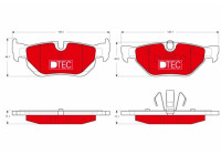 Bromsbeläggssats, skivbroms DTEC COTEC GDB1626DTE TRW