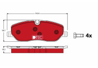 Bromsbeläggssats, skivbroms DTEC COTEC GDB1631DTE TRW