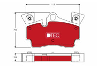 Bromsbeläggssats, skivbroms DTEC COTEC GDB1652DTE TRW