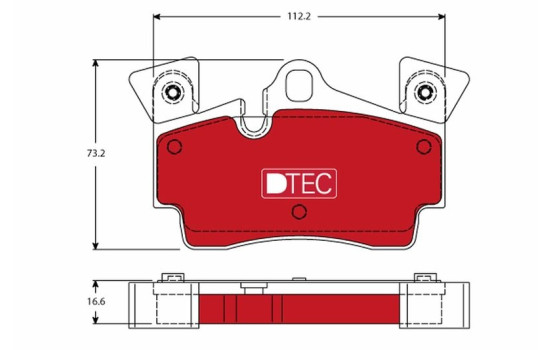 Bromsbeläggssats, skivbroms DTEC COTEC GDB1652DTE TRW