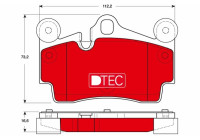 Bromsbeläggssats, skivbroms DTEC COTEC GDB1653DTE TRW