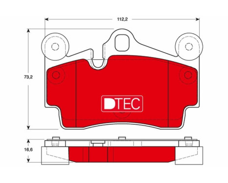 Bromsbeläggssats, skivbroms DTEC COTEC GDB1653DTE TRW