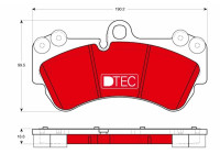 Bromsbeläggssats, skivbroms DTEC COTEC GDB1720DTE TRW