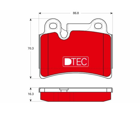 Bromsbeläggssats, skivbroms DTEC COTEC GDB1722DTE TRW