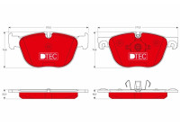 Bromsbeläggssats, skivbroms DTEC COTEC GDB1726DTE TRW