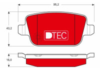 Bromsbeläggssats, skivbroms DTEC COTEC GDB1732DTE TRW