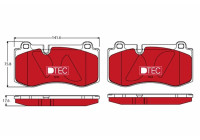 Bromsbeläggssats, skivbroms DTEC COTEC GDB1733DTE TRW