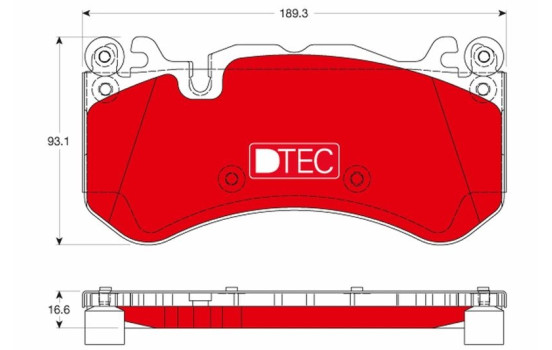 Bromsbeläggssats, skivbroms DTEC COTEC GDB1734DTE TRW