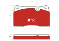 Bromsbeläggssats, skivbroms DTEC COTEC GDB1743DTE TRW