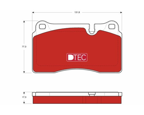 Bromsbeläggssats, skivbroms DTEC COTEC GDB1743DTE TRW