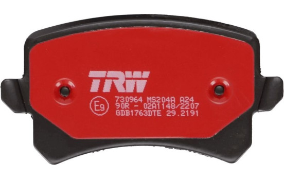 Bromsbeläggssats, skivbroms DTEC COTEC GDB1763DTE TRW, bild 3