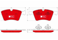 Bromsbeläggssats, skivbroms DTEC COTEC GDB1797DTE TRW