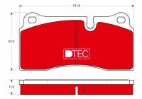Bromsbeläggssats, skivbroms DTEC COTEC GDB1816DTE TRW