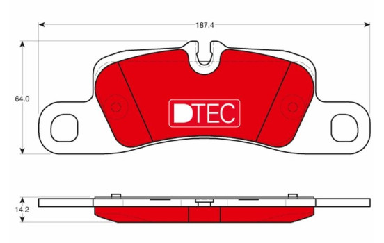 Bromsbeläggssats, skivbroms DTEC COTEC GDB1839DTE TRW
