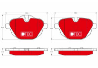 Bromsbeläggssats, skivbroms DTEC COTEC GDB1840DTE TRW