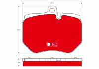 Bromsbeläggssats, skivbroms DTEC COTEC GDB1848DTE TRW