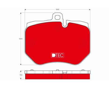 Bromsbeläggssats, skivbroms DTEC COTEC GDB1848DTE TRW