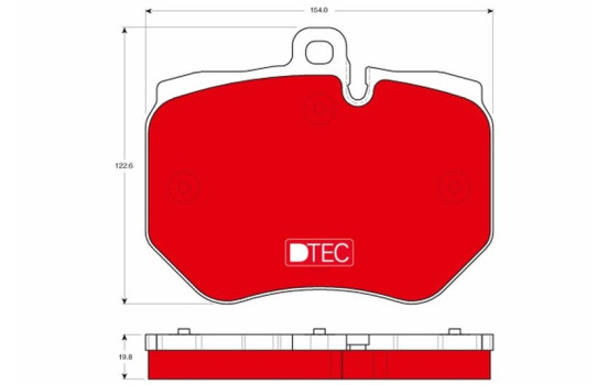 Bromsbeläggssats, skivbroms DTEC COTEC GDB1848DTE TRW