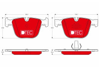Bromsbeläggssats, skivbroms DTEC COTEC GDB1892DTE TRW