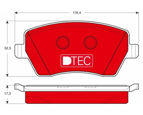 Bromsbeläggssats, skivbroms DTEC COTEC GDB3332DTE TRW