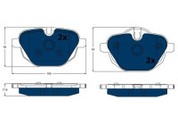 Bromsbeläggssats, skivbroms ELECTRIC BLUE GDB1840BTE TRW