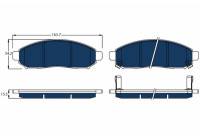 Bromsbeläggssats, skivbroms ELECTRIC BLUE GDB3520BTE TRW