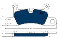 Bromsbeläggssats, skivbroms Elektrisk BLUE GDB1875BTE TRW