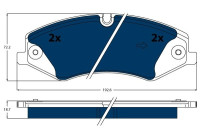 Bromsbeläggssats, skivbroms Elektrisk BLUE GDB1898BTE TRW